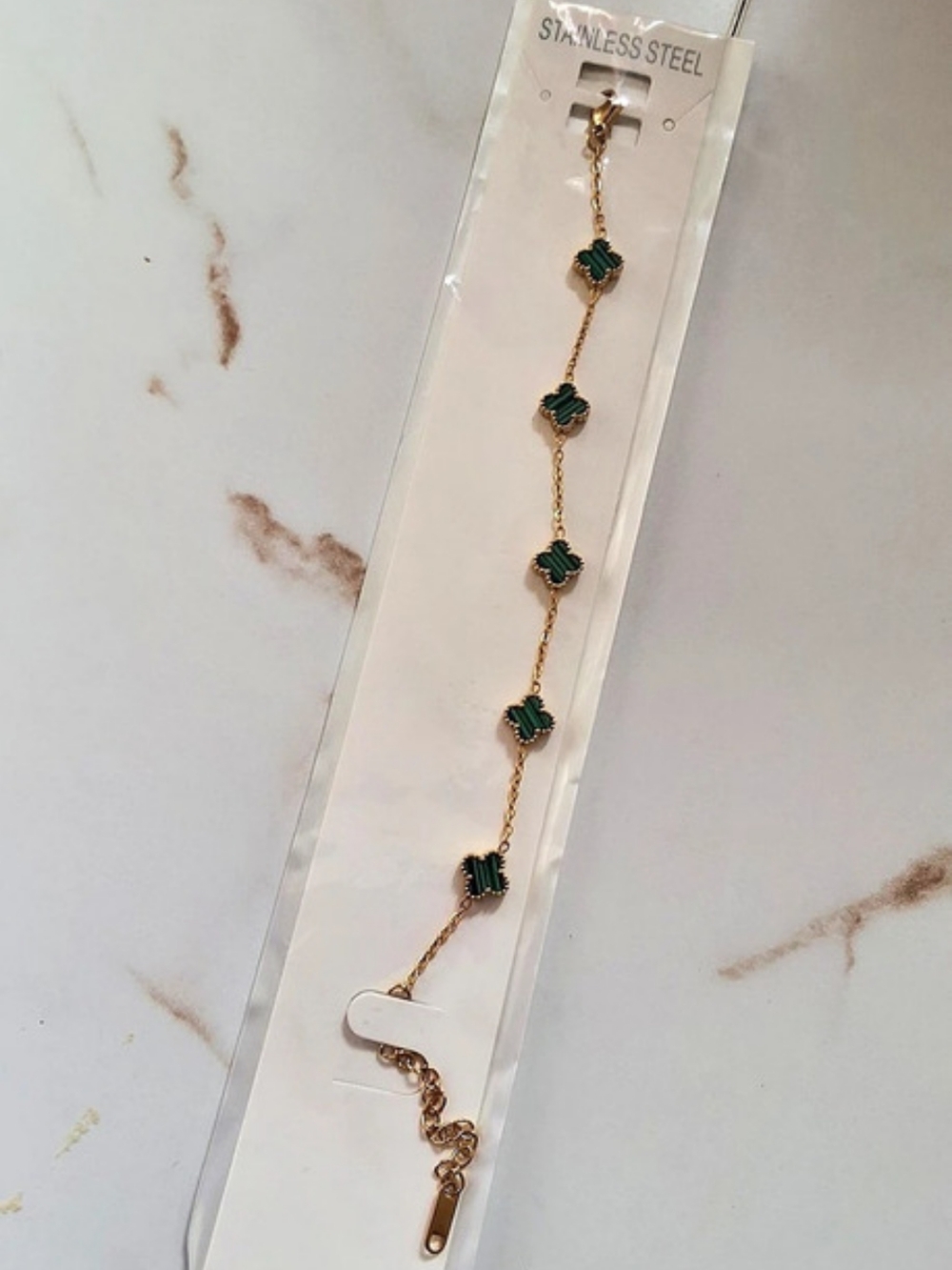 Gold & Green Link Bracelet NWT